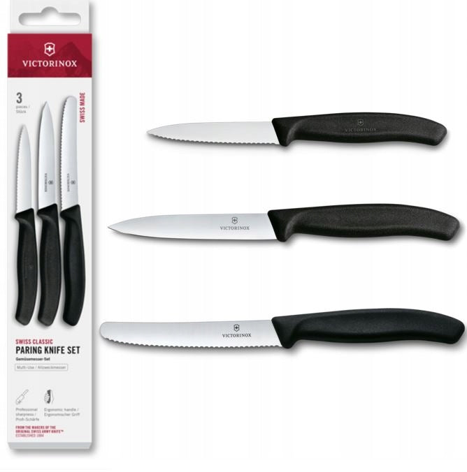 Victorinox 6.7113.34, set of 3 fruit and vegetable knives, Swiss Classic
