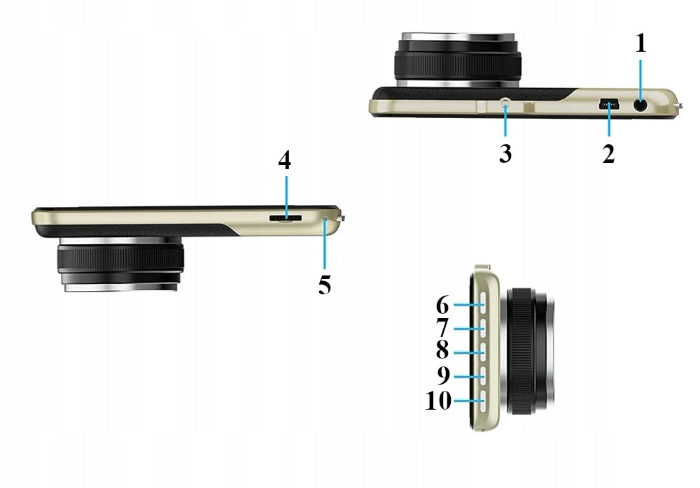 Video Car DVR Full HD 1920x1080 2 Cameras 170° 2in1 Recording quality Full HD (1920 x 1080)
