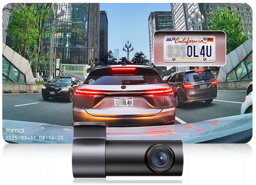 Video Recorder 70mai M310 3K 2880 x 1620 Wi-Fi WDR G-Sensor Camera Viewing angle 139°