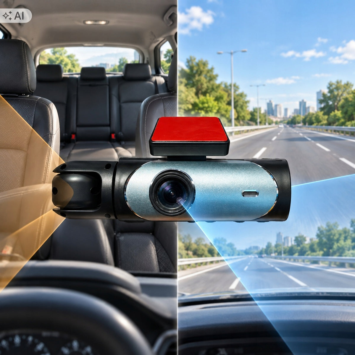 Video Recorder BCUOZ M8 1080P Dual Front + IPS Interior Car Camera Model 9486YQFN