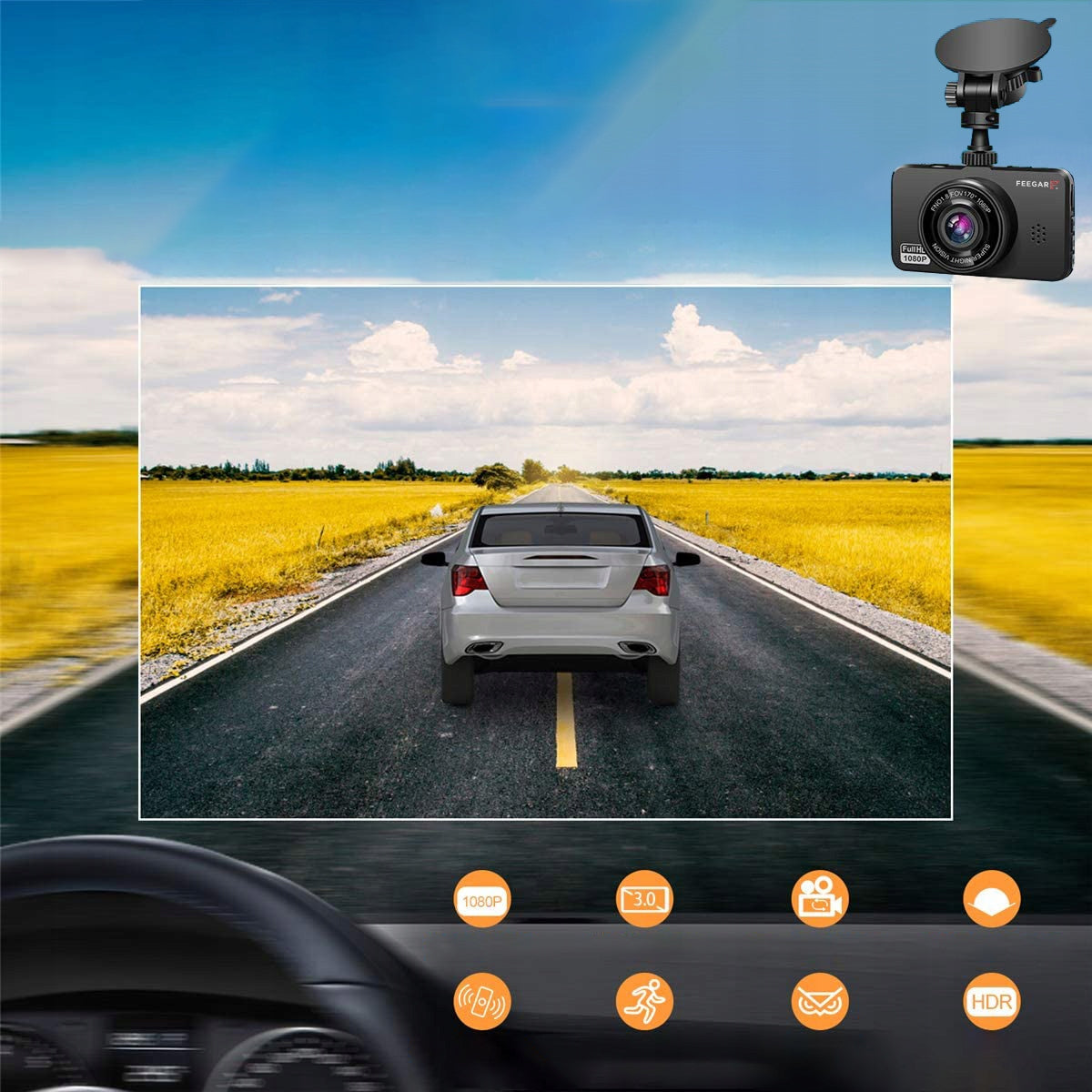 Video Recorder Feegar Patrol Car Camera Reversing HDR Sonsor Sony Model Patrol