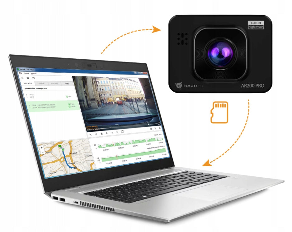 Video recorder Navitel AR200 PRO microphone 140° Memory card included none