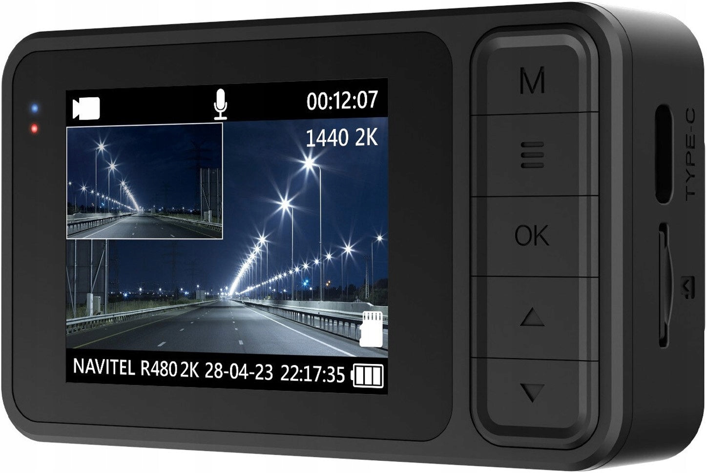 Video recorder Navitel R480 2K + Full HD rear camera + Holder Manufacturer code R480 2k dual