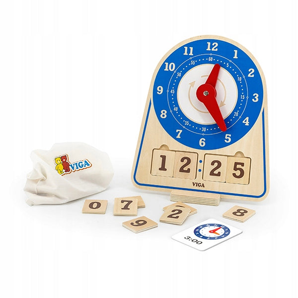 Viga 44547 Wooden clock - learning hours