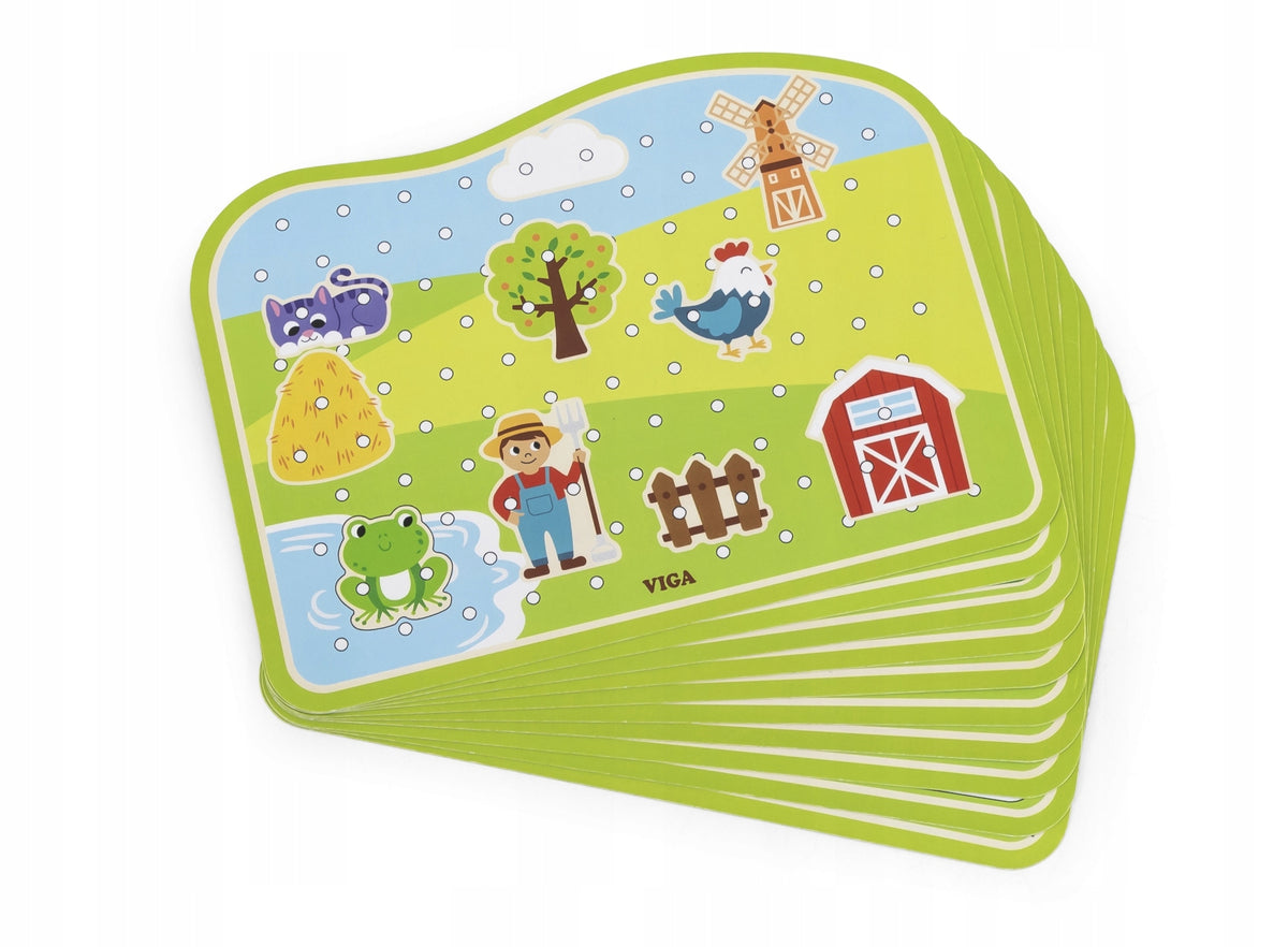 Viga 44637 Lacing game - farm Brand Viga