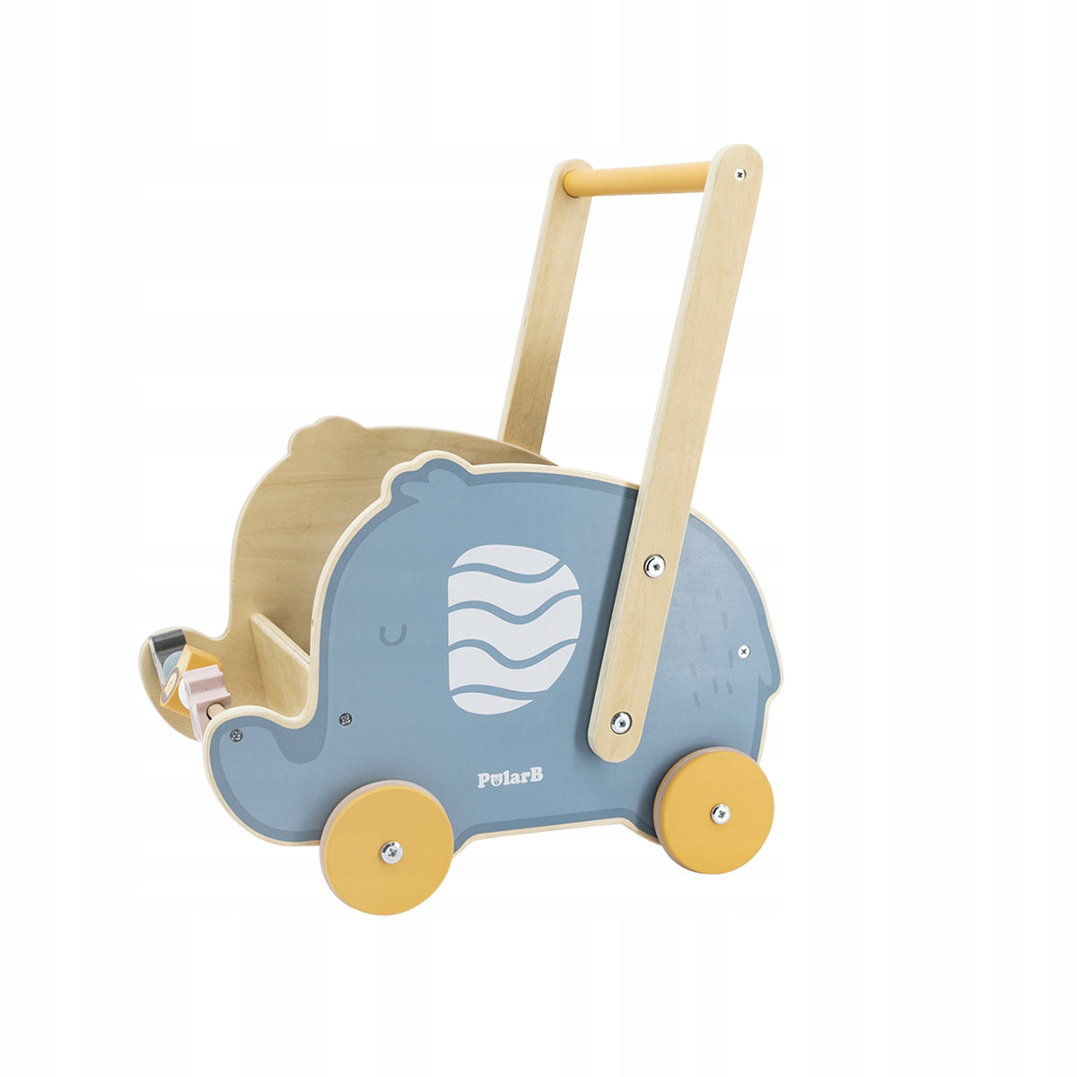Viga PolarB Wooden Trolley 2in1 Walker Pusher Elephant