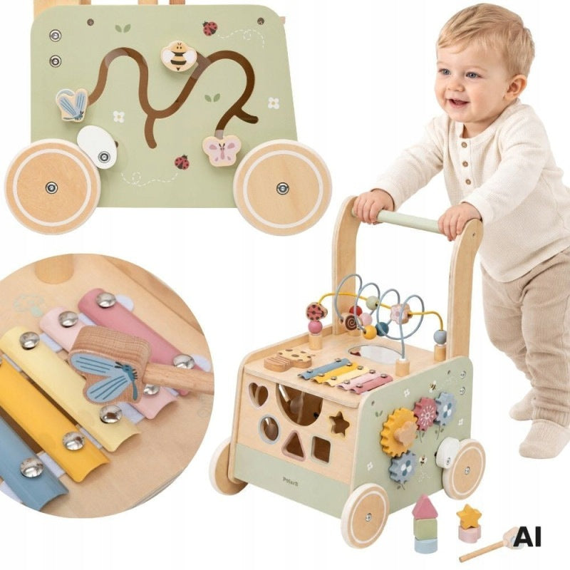 Viga Polarb Wooden Walker Pusher Sorter Xylophone Cube 12M Viga Toys