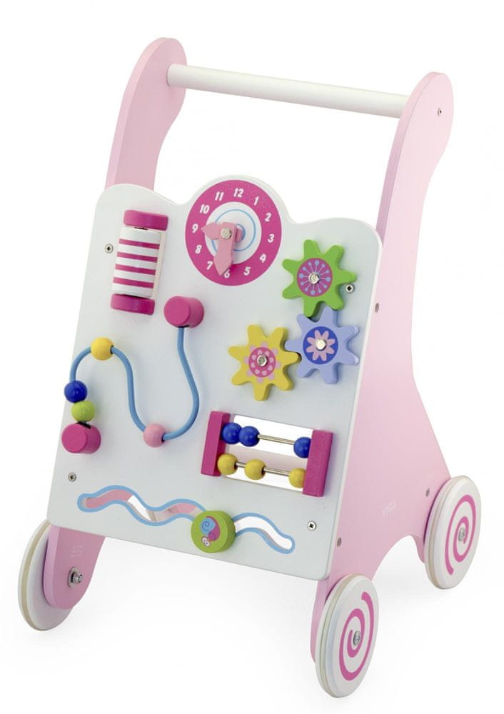 Viga Toys Pusher Wooden Educational Pink 50178 Brand Viga