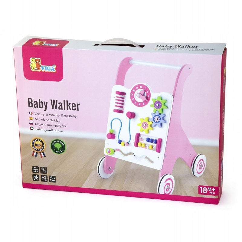 Viga Toys Pusher Wooden Educational Pink 50178 Manufacturer code 50178