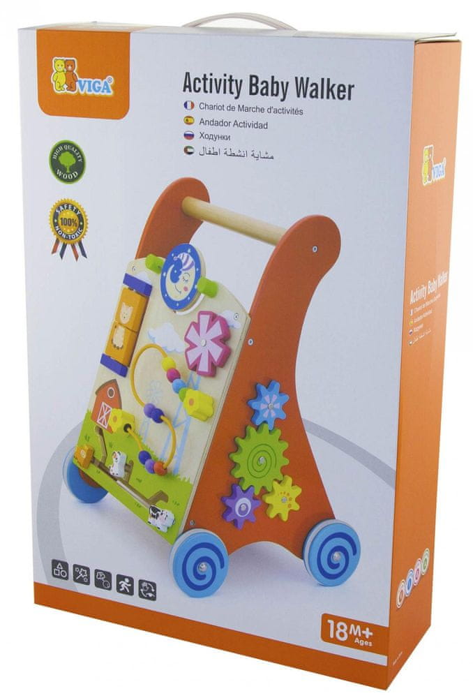 Viga Toys Pusher Wooden walker for children 50950 Brand Viga