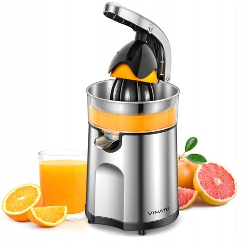 Vinato Citrus Juicer 85W, Automatic, Anti-Drip, 2 Cones