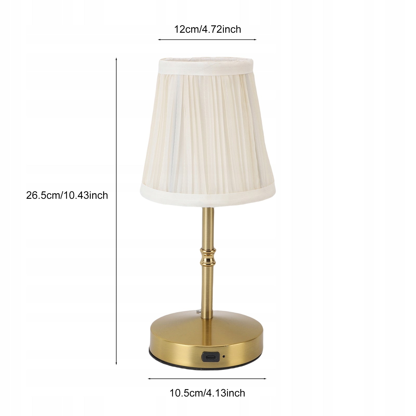 Vintage Table Lamp with Fabric Shade, 7U Wireless Manufacturer code AG260408010312