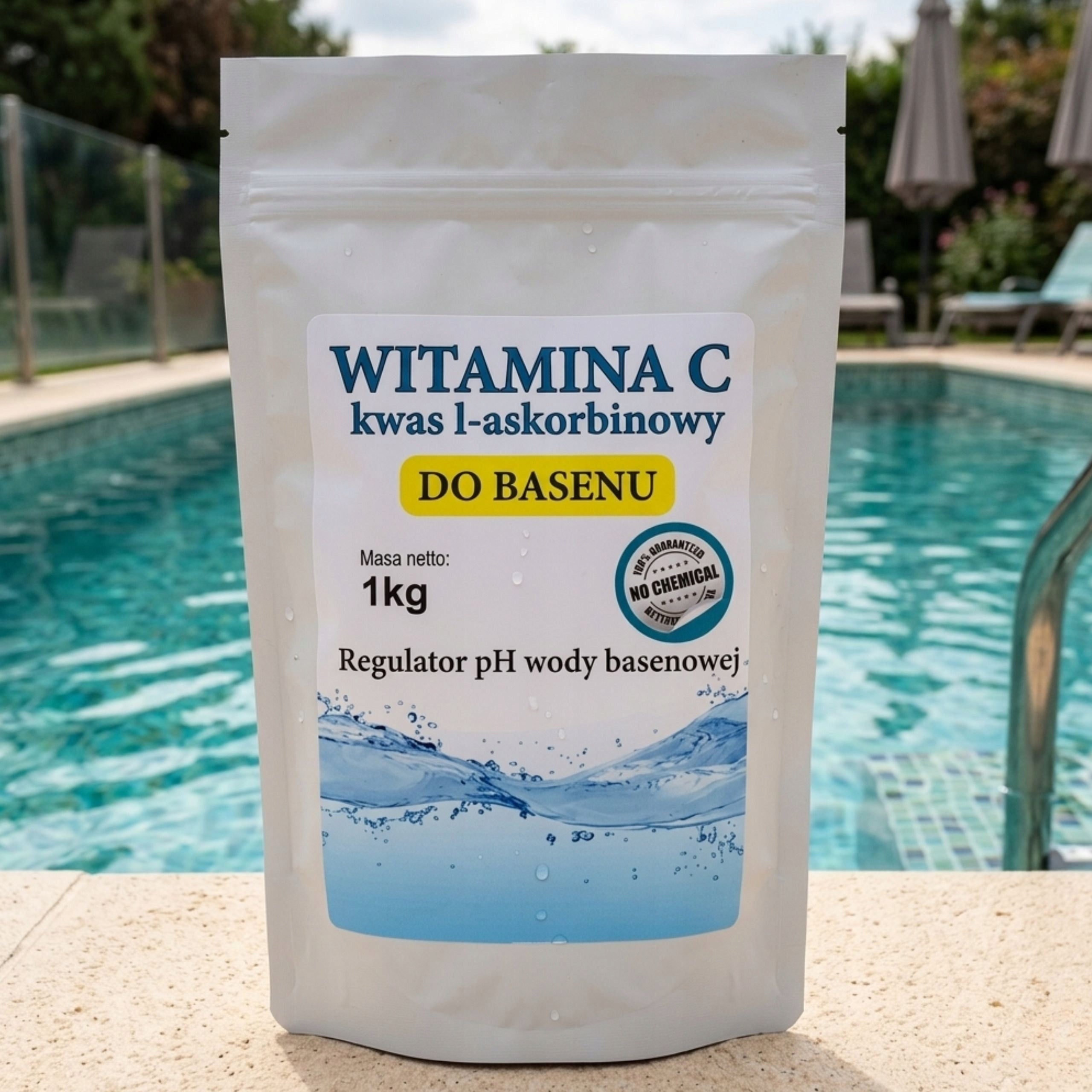 Vitamin C 1 kg for water pool L-Ascorbic acid for pools without chemistry Packaging status original