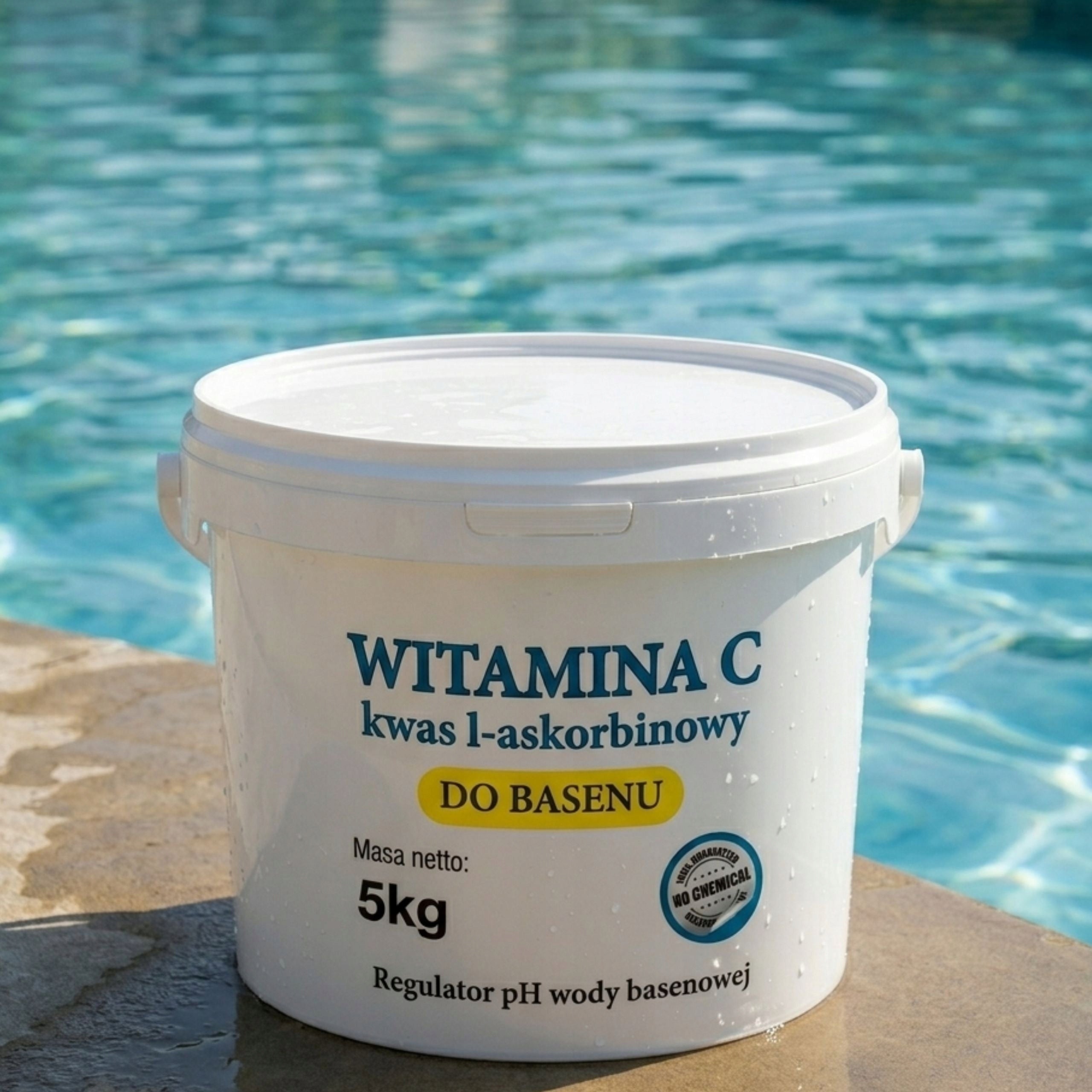 Vitamin C 5 kg for water pool L-ascorbic acid without chemistry pure water Manufacturer code Witamina C do basenu 5 kg