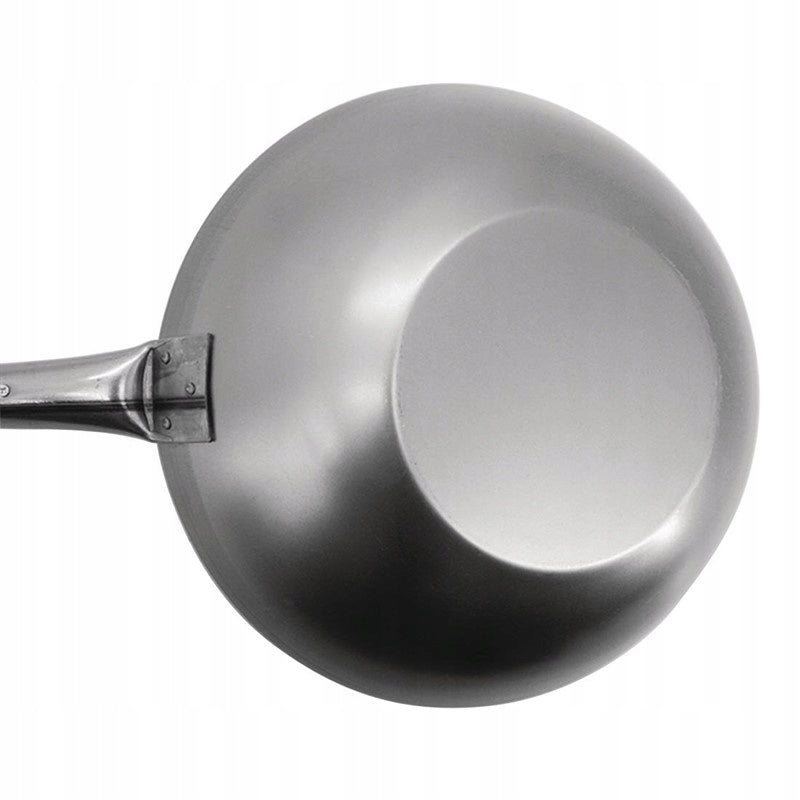 Vogue - Steel wok with wooden handle | flat bottom | Ø33 cm Brand Vogue