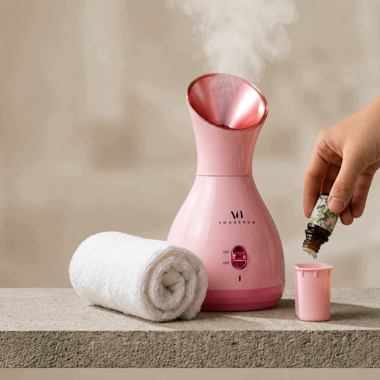 VogueNow LuxGlow Face Steamer 3in1 Home Spa 17 Accessories Packaging status original