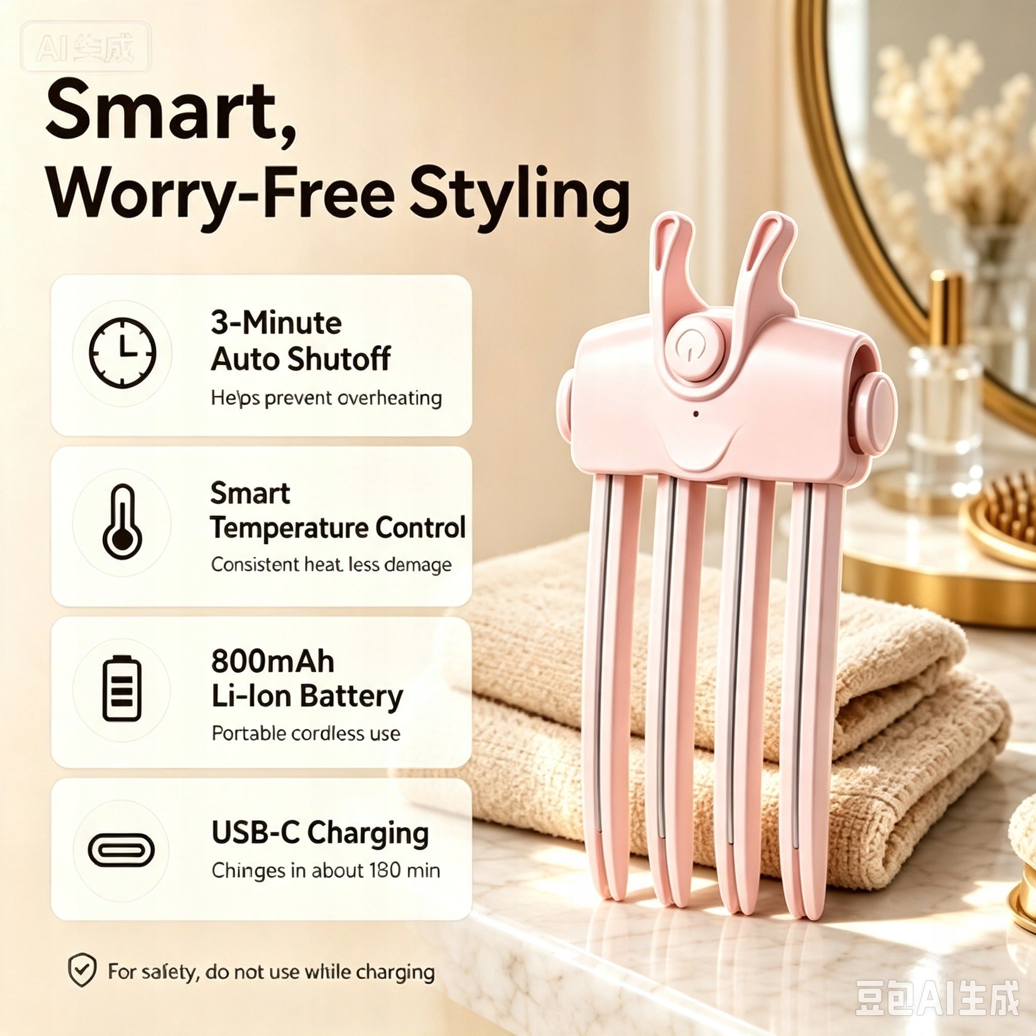 Volumizing Wireless Heated Root Lifting Clip (1-Pack) Brand no brand