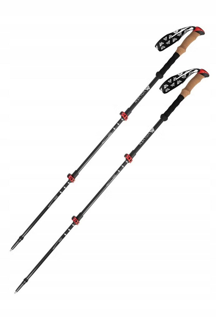 Volven Adventure Carbon Trekking Poles - Red