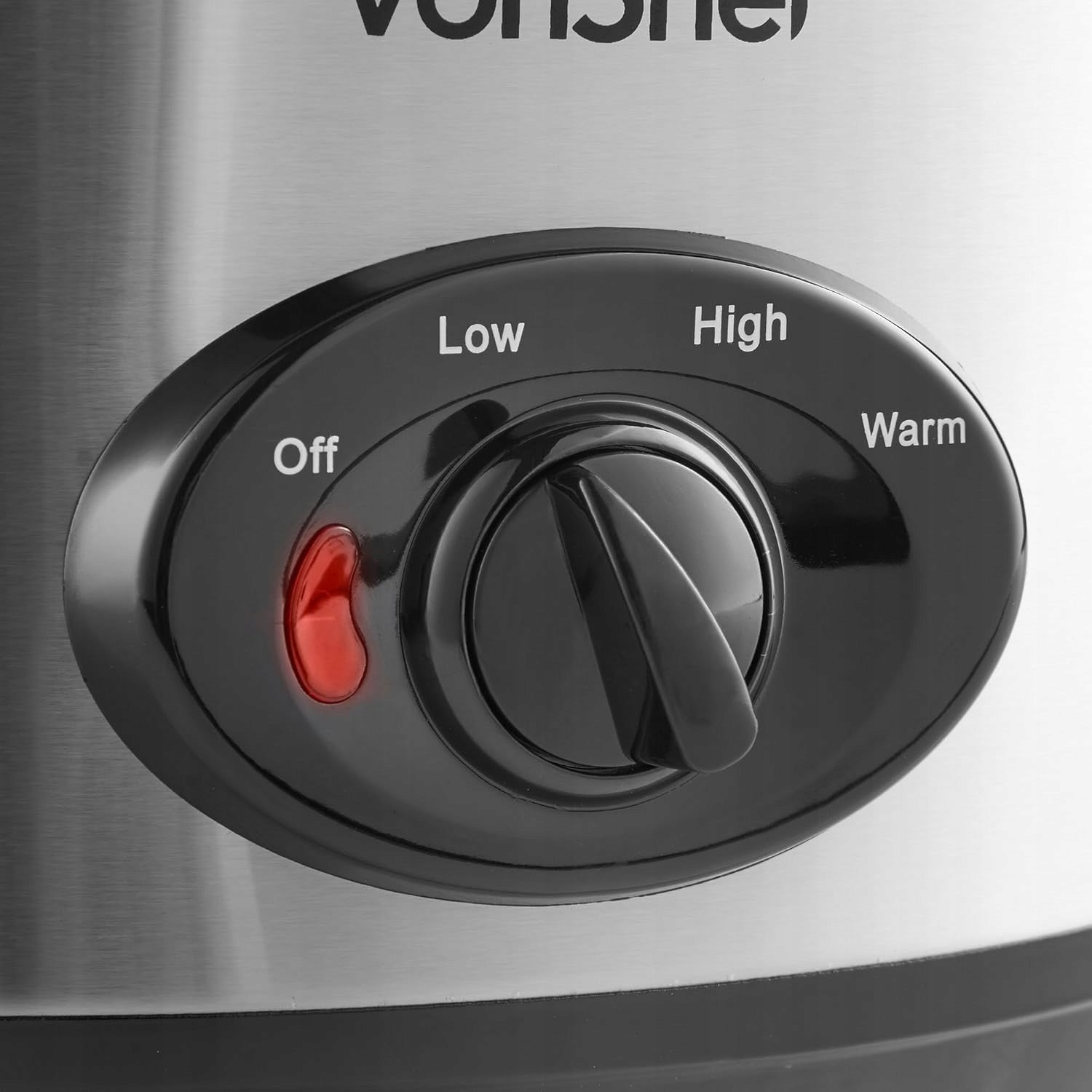 VonShef slow cooker with glass lid 3,5 l steel Manufacturer code 50/338
