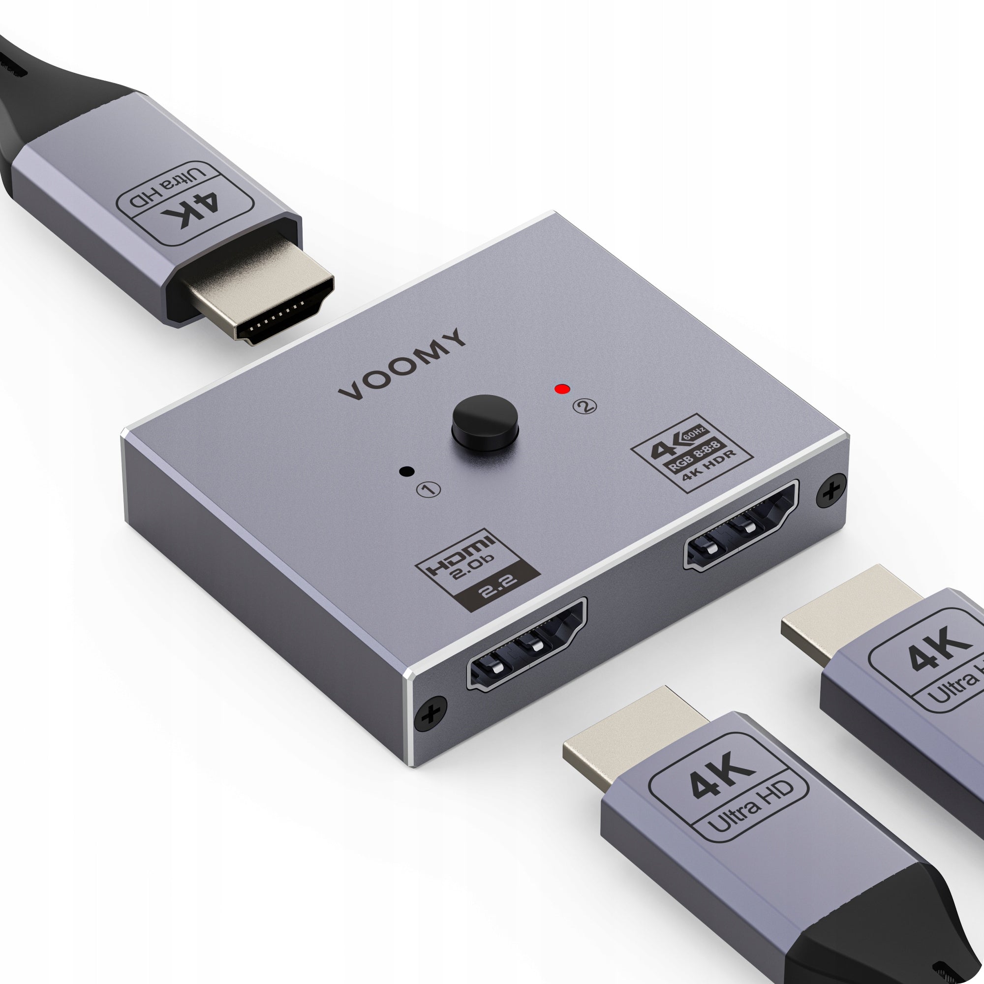 Voomy Connect H12 HDMI Switch 4K Ultra HD 1 In 2 Out / 2 In 1 Out Splitter