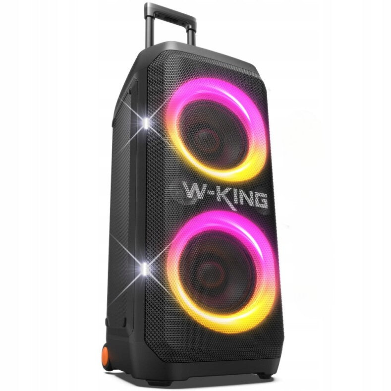 W-King T12 Bluetooth Speaker, 370W Peak, RGB, LED, Powerbank, Black