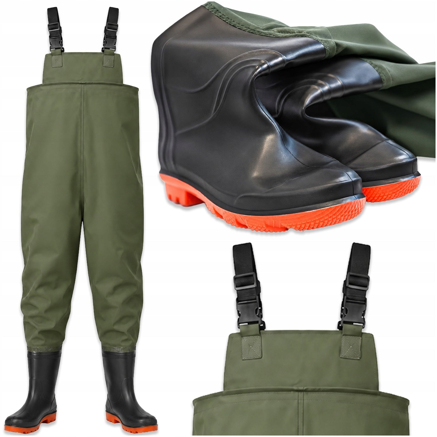 WADERS FISHING TROUSERS FISHING PANTS RUBBER WATERPROOF R. 44 Manufacturer code WODERY WĘDKARSKIE BUTY ROZMIAR 44 MEMFLOW