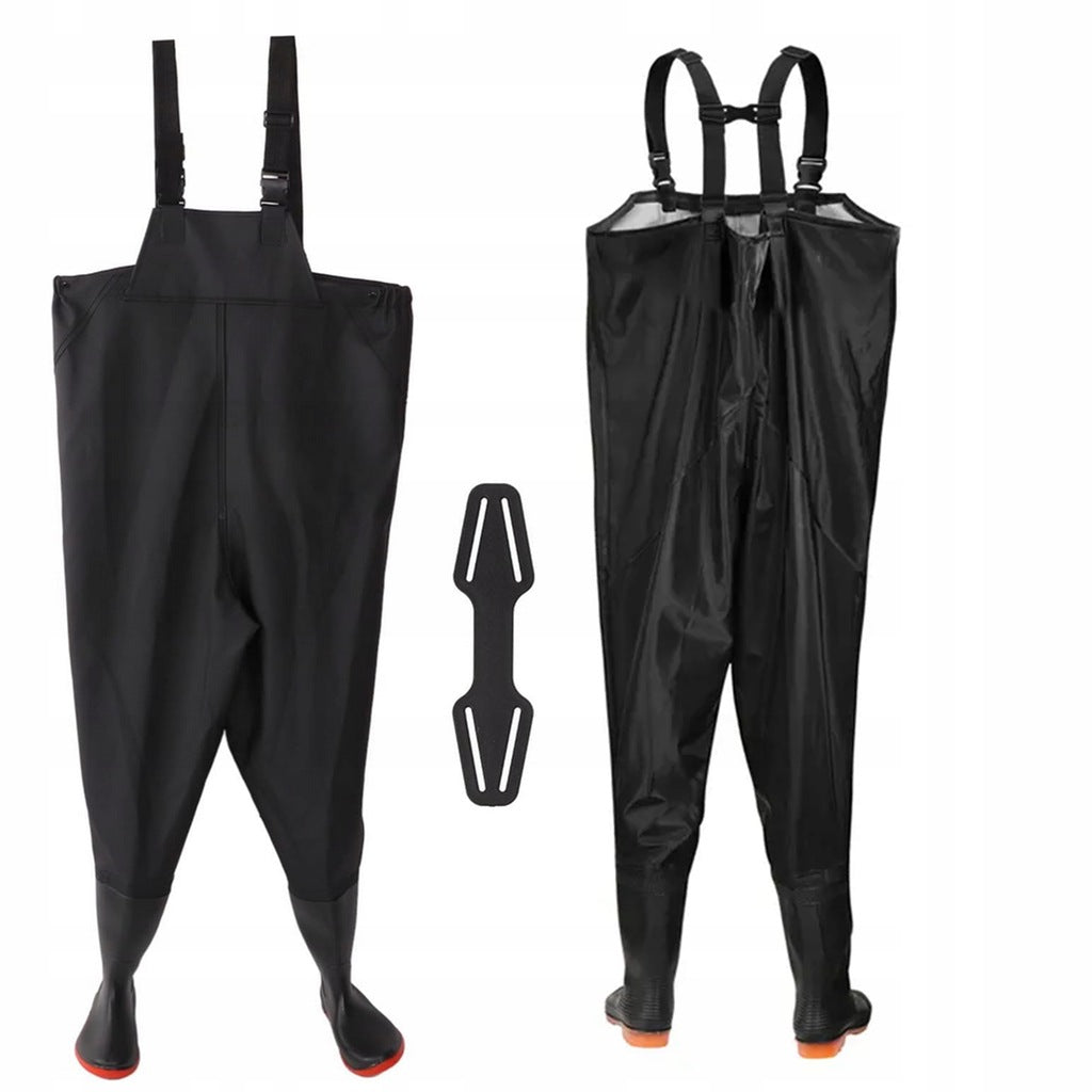 WADERS FISHING TROUSERS NON-SLIP PVC SUSPENDERS SIZE 47 290238 Packaging status original