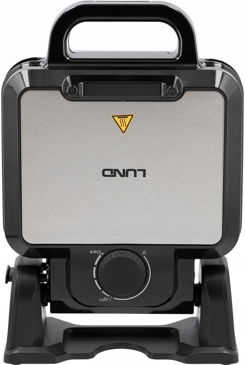 WAFFLE IRON 1200W 2 LARGE CRUNCHY WAFFLES STRONG WITH TEMPERATURE CONTROL Brand Lund