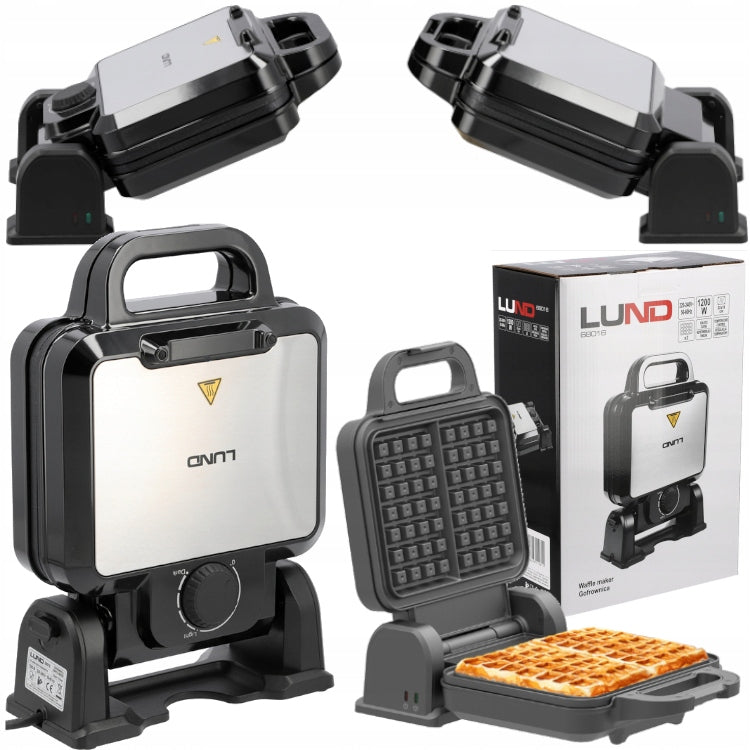 WAFFLE IRON 1200W 2 LARGE CRUNCHY WAFFLES STRONG WITH TEMPERATURE CONTROL