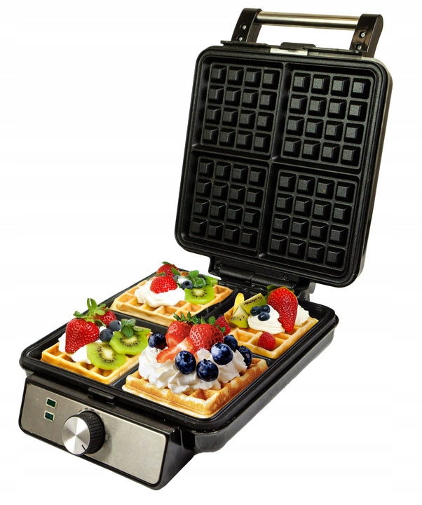 WAFFLE IRON 1500W 4 WAFFLES TEMPERATURE CONTROL STRONG NON-STICK COATING Packaging status original