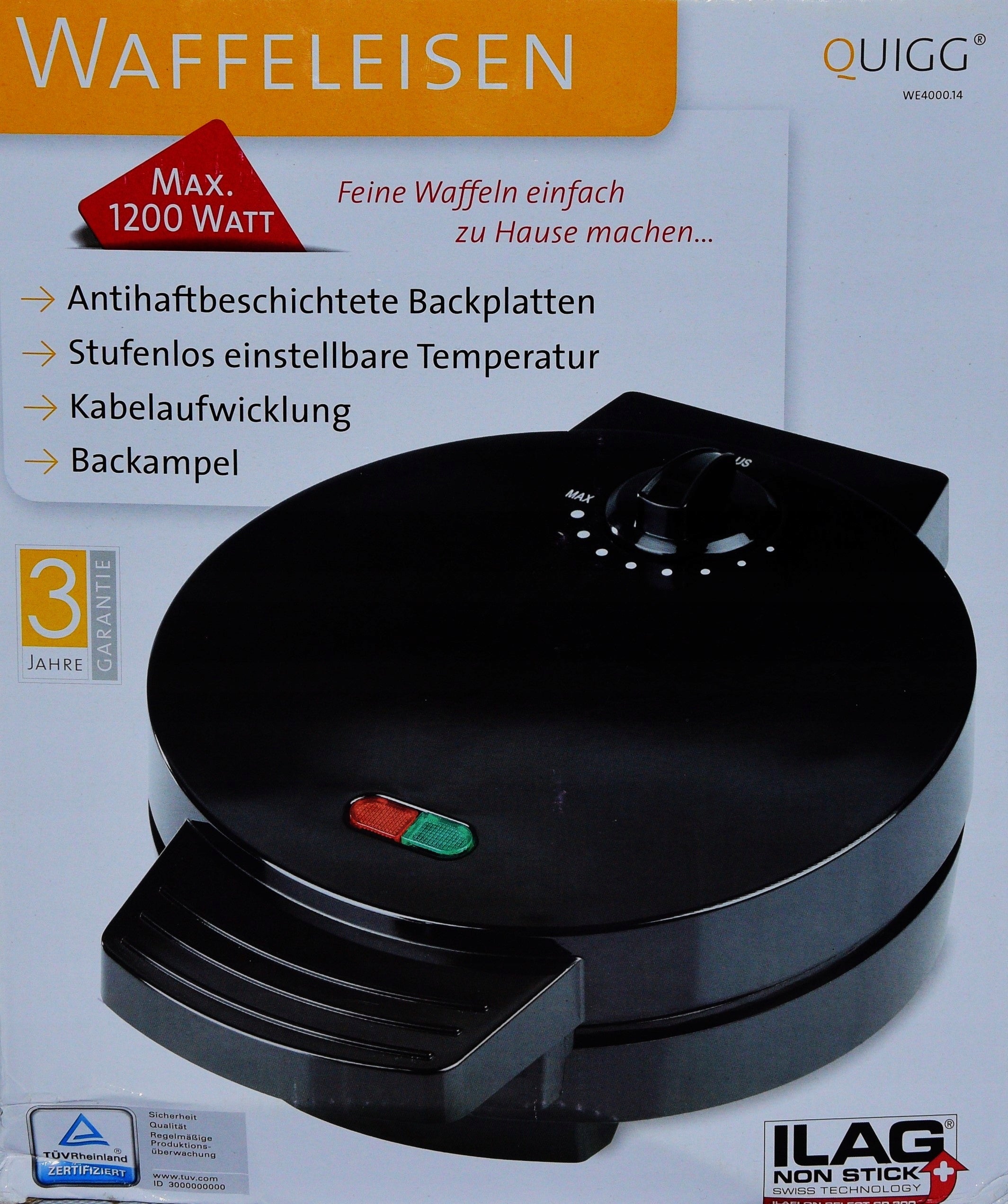 WAFFLE IRON FLOWER 5 HEARTS WAFFLE QUIGG Power rating 1200 W