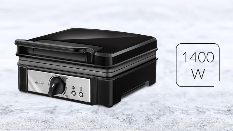 WAFFLE IRON MPM MGO-24 BLACK HIGH POWER 1400W STRONG Manufacturer code MOCNA GOFROWNICA DUŻA MOC MGO-24