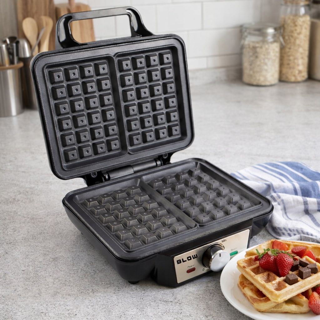WAFFLE MAKER FOR 2 LARGE CRISPY WAFFLES TEMPERATURE CONTROL XXL STRONG 2200W Manufacturer code 44-610#
