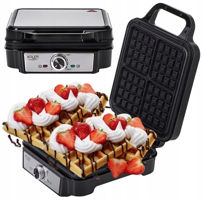 WAFFLE MAKER FOR 4 CRISPY WAFFLES TEMPERATURE CONTROL 1800W AD3083