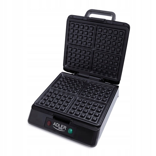WAFFLE MAKER FOR 4 LARGE WAFFLES CRISPY XXL SOLID THICK GRILLE 1500W ADLER Manufacturer code AD3036