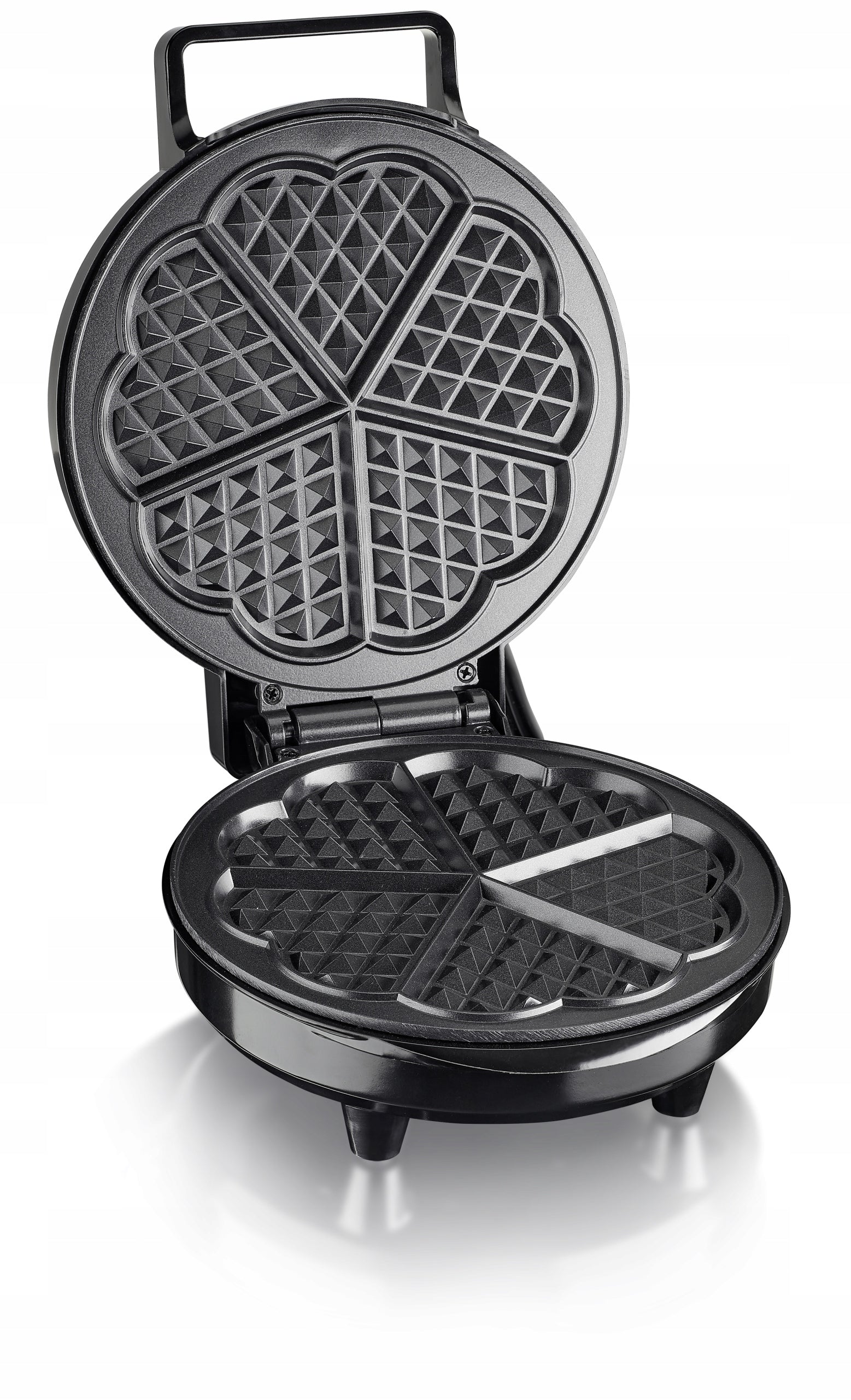 WAFFLE MAKER TOASTER HEART 5 WAFFLES ADJUSTABLE WAFFLES Crunchy Packaging status original