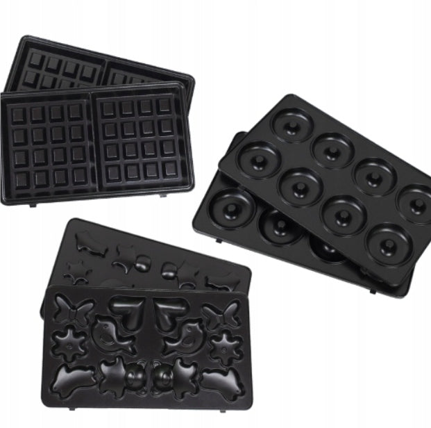 WAFFLE MAKER mini donuts cookies figurines Multifunction maker 3in1 Packaging status original