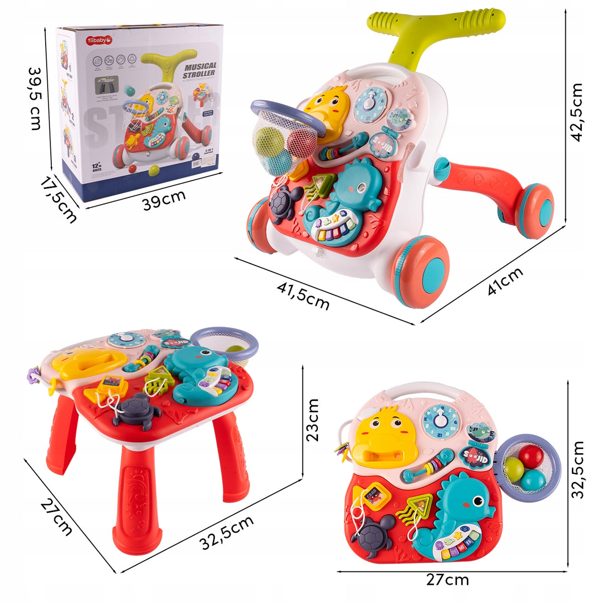 WALKER EDUCATIONAL INTERACTIVE PANEL 2IN1 MUSIC BOARD FOR KIDS Packaging status original