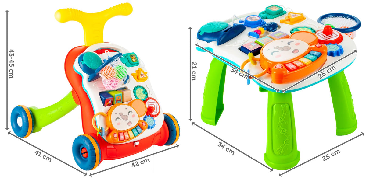 WALKER PUSHER EDUCATIONAL TABLE INTERACTIVE PANEL BASKET 5IN1 FOR CHILDREN Manufacturer code 108399