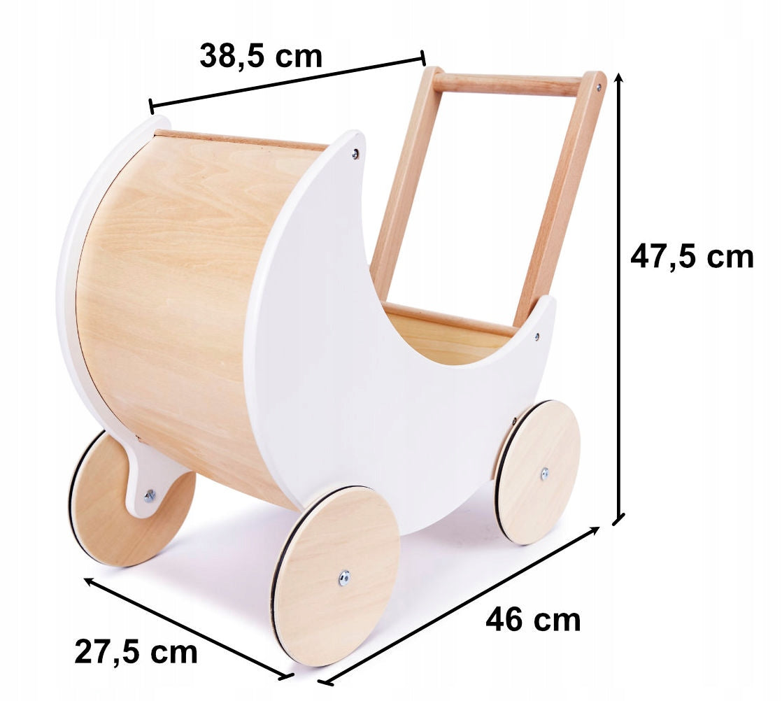 WALKER PUSHER FOR CHILDREN WOODEN DOLL STROLLER 3in1 COIL Brand Coil