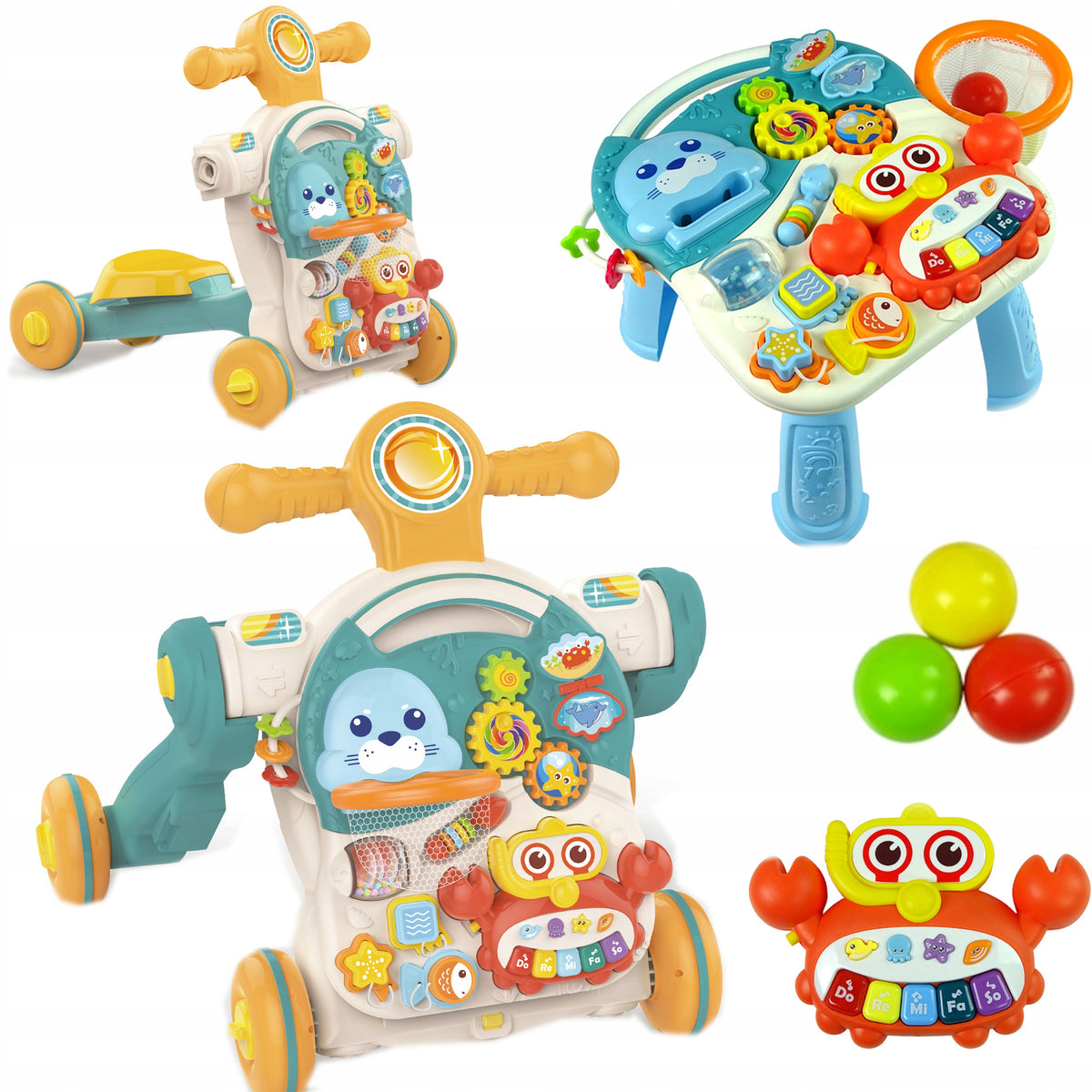 WALKER PUSHER FOR ONE YEAR OLD TWO YEAR OLD INTERACTIVE TABLE SOUND