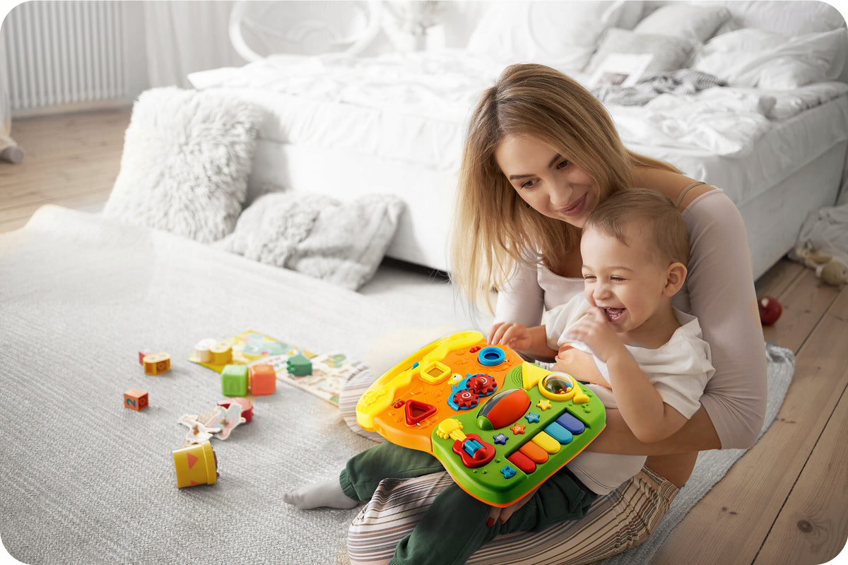 WALKER PUSHER INTERACTIVE EDUCATIONAL BOARD FOR CHILDREN 2in1 Color multicolor