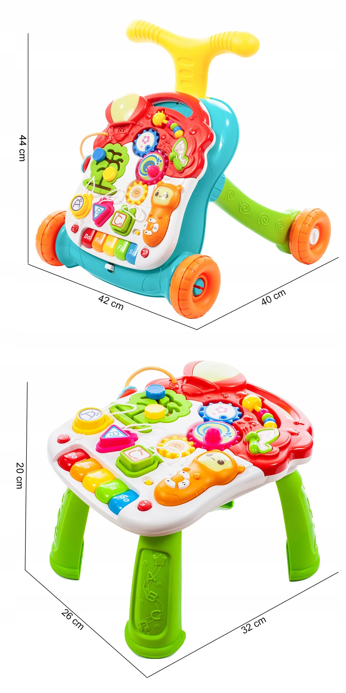 WALKER PUSHER INTERACTIVE EDUCATIONAL TABLE PANEL 5in1 FOR CHILDREN TODDLER Packaging status original