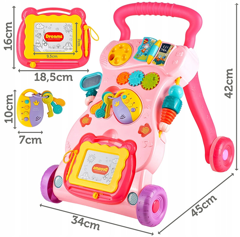 WALKER PUSHER INTERACTIVE RIDER MAGIC DRAWING BOARD MANIPULATION BOARD SOUNDS Manufacturer code INTERAKTYWNY CHODZIK 3W1 ZNIKOPIS