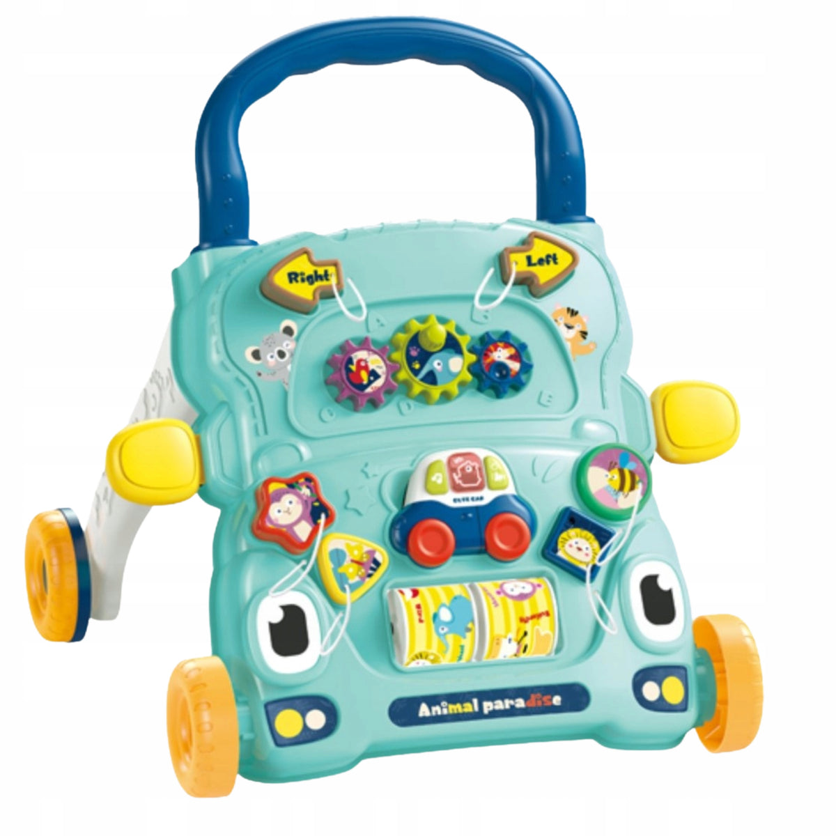 WALKER PUSHER INTERACTIVE TABLE CAR SORTER EDUCATIONAL BLOCKS BLUE Packaging status original