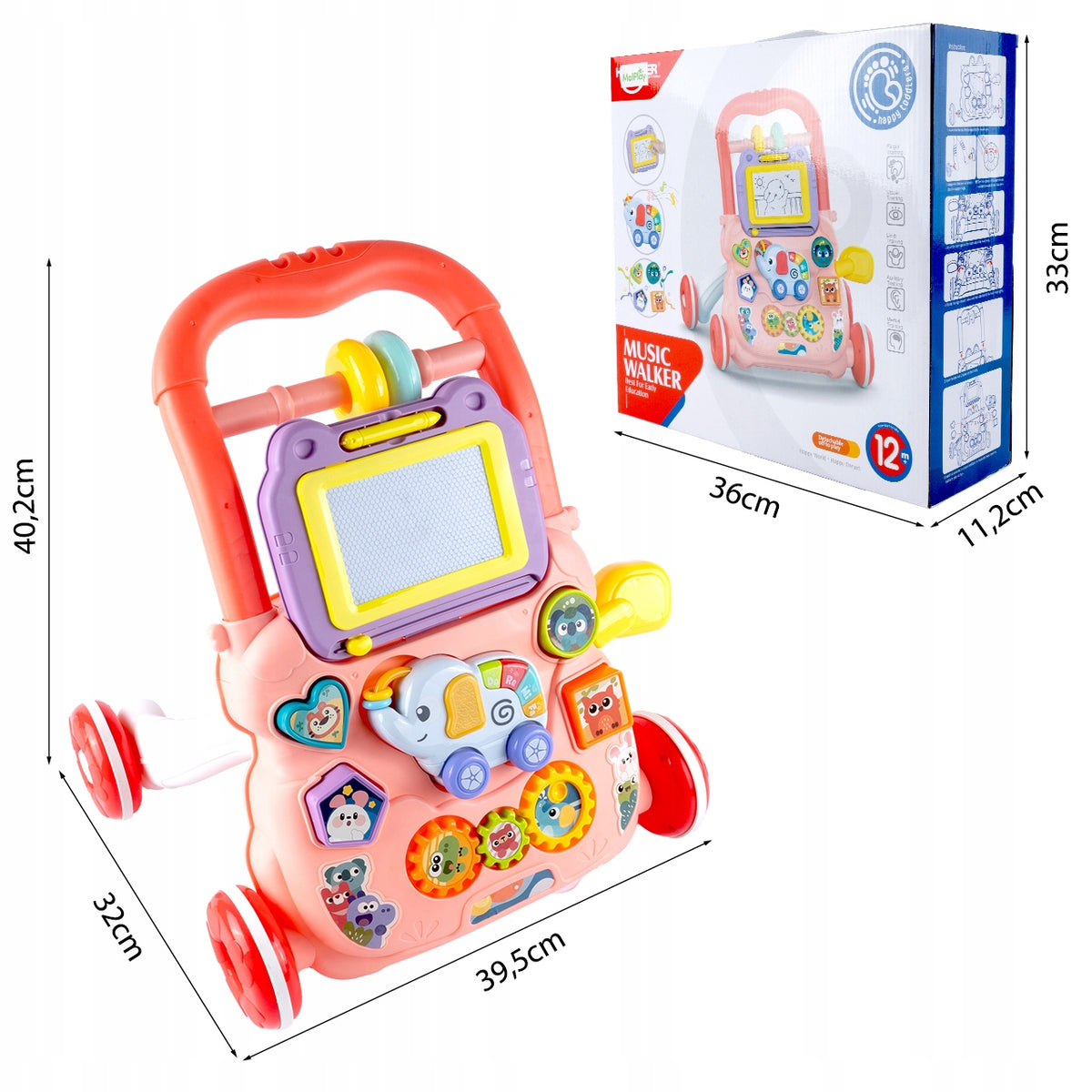 WALKER PUSHER MAGIC DRAWING BOARD RIDE-ON INTERACTIVE EDUCATIONAL TABLE FOR CHILDREN Packaging status original
