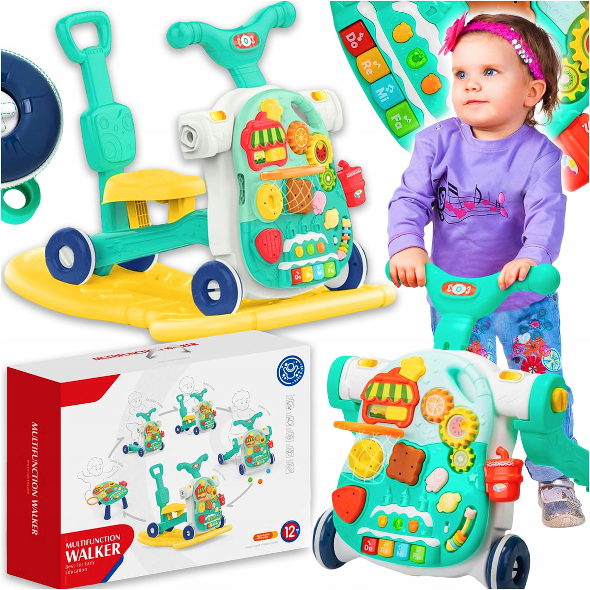 WALKER PUSHER ROCKER 5in1 MULTIFUNCTIONAL INTERACTIVE EDUCATIONAL TABLE