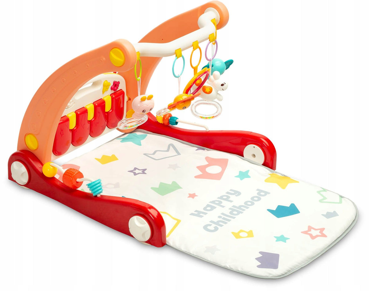 WALKER WITH MUSIC MAT 2IN1 PUSHER TOYZ