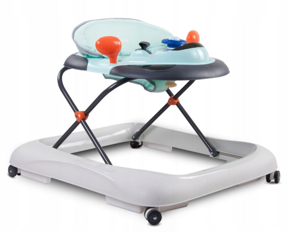 WALKER WITH STEERING WHEEL SUN BABY RUBBER WHEELS