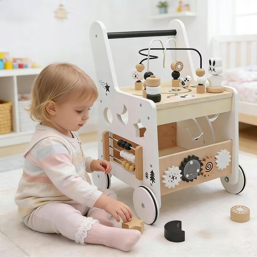 WALKER WOODEN PUSHER EDUCATIONAL CUBE 6in1 SORTER ABACUS TABLE EDU Manufacturer code Bobo-San_W16E248_Pchacz